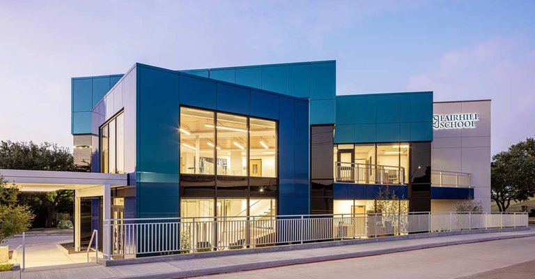 New school front exterior